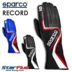 スパルコ レーシンググローブ カート用 RECORD レコード 外縫い Sparco 2024年継続モデル