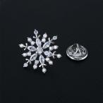 Yahoo! Yahoo!ショッピング(ヤフー ショッピング)ブローチ　雪　ユキ　かわいい おしゃれ　アクセサリー　ピンブローチ　小物　プレゼント　誕生日　ギフト  送料無料