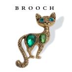 Yahoo! Yahoo!ショッピング(ヤフー ショッピング)ねこブローチ 猫　動物ブローチバッジ　ネコ　動物 アクセサリー 小物 帽子やバッグのアクセントに  プレゼント  おしゃれ 母の日 送料無料
