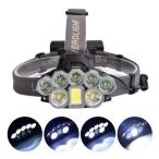  передняя фара заряжающийся сильнейший люмен LED передняя фара 8 head альпинизм рыбалка уличный настройка возможно водонепроницаемый 