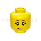 レゴ LEGO パーツ ばら売り #3626cpb1571 ミニフィグヘッド：イエロー(哀愁の微笑と驚き顔の女性2面顔)