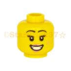レゴ LEGO パーツ ばら売り #3626cpb2634 ミニフィグヘッド：イエロー(ビューティーマークのある笑顔・閉眼の笑顔の女性2面顔)