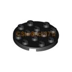  Lego LEGO детали продажа поотдельности #60474 plate 4×4 круг ( в центре колок дыра иметь ): черный 