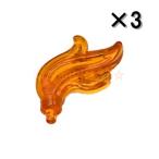  Lego LEGO детали продажа поотдельности #64647 перо украшение : trance orange (3 шт. комплект )