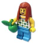 Yahoo! Yahoo!ショッピング(ヤフー ショッピング)レゴ LEGO ミニフィグ：リンゴ柄のホルタートップの女の子（オリジナルミニフィグ）