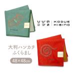KODUE HIBINO ハンカチ ふくらまし ヘビ コウモリ 大判ハンカチ 刺繍入り 2枚合わせ 48×48cm ひびのこづえ 定形外郵便