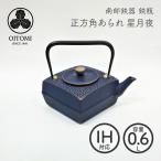 南部鉄器 及富 鉄瓶兼用急須 正方角あられ 星月夜 0.6L 南部宝生堂 岩手県奥州市水沢 ガス火 ラッピング無料対象商品