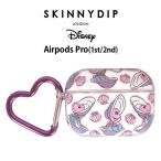 AirPods Pro ディズニー ベビーオイスター x SKINNYDIP クリア ケース カバー カラビナ付き チャーム ラメ ハード ふしぎの国のアリス ヤング 第1世代 第2世代