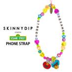 メール便 セサミストリート x SKINNYDIP ストラップ スキニーディップ ロンドン キーチャーム バッグチャーム ストラップホルダー ストラップ スマホホルダー