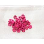 ウッドビーズ 約7.5x3mm 平丸玉・桃色約100個 56-PC(B)