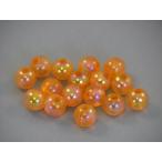 プラスチックビーズ 8mm/オレンジ色 約100個