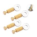 真鍮 レザークラフト 糸穴 仮止め 糸穴固定工具 縫合 DIY 手作り 穴止め 仮押さえピン 金ゴールド 6〜12mm 4個