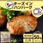 ショッピングハンバーグ チーズインハンバーグ 50個 10P 送料無料 冷凍 冷凍食品 レンジ ハンバーグ 国内製造 5種 チーズイン 業務用 お買い得 濃厚 お弁当 おかず まとめ買い