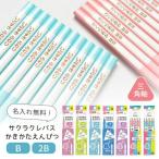 名入れ 鉛筆 かきかたえんぴつ 三角軸 サクラクレパス 鉛筆 小学生文具 低学年 2B 卒園記念 入学祝い 男の子 女の子 シンプル  (naenc2)