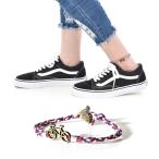 ヒユカ hiyuca アンクレット サイクル ハングルーズ メンズ レディース ペアアクセサリー ペアアンクレット ブレス ワックスコード アクセサリー トリコロール