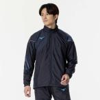 MIZUNO ミズノ 【吸湿発熱】MCライン ブレスサーモ裏地ウォーマージャケット ディープネイビー×サックス トレーニングウエア