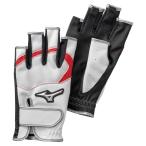 MIZUNO Mizuno ZEROSPACE палец .. модель ( обе рука )( парк для гольфа ) белый × красный ground * Golf перчатки 