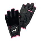MIZUNO Mizuno ZEROSPACE палец .. модель ( обе рука )( парк для гольфа ) черный × розовый парк для гольфа перчатки 