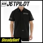 あすつく 特価/JETPILOT（ジェットパイロット）ワークシャツ/半袖シャツ/ブラック/COLLECTIVE WORK SHIRT/黒/S147/サーフィン/マリンジェット/ジェットスキー