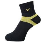 MIZUNO Mizuno короткие носки черный × желтый волейбол носки 