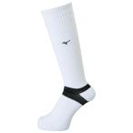 MIZUNO Mizuno длинный носки белый × черный волейбол носки 