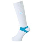 MIZUNO Mizuno длинный носки белый × Diva голубой волейбол носки 