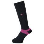 MIZUNO Mizuno длинный носки черный × Berry розовый волейбол носки 
