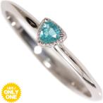 【1点モノ商品】Pt900 トリリアントカットパライバトルマリンリング　0.07ct
