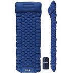 TurnWay 防水 キャンピング スリーピングパッド フットプレス インフレータブル パッド エアマットレス 枕付き バックパック、旅行、ハイキング＿並行輸入品