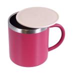 リビング　ビーサイド　蓋付マグカップ　レッド 容量350ml