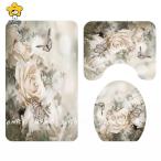  комплект ковриков для туалета 3 пункт туалет коврик коврик для ванной туалет крышка покрытие Северная Европа фэн-шуй белый 