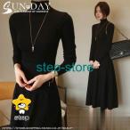 ショッピングニットワンピ 秋冬ニットベストレディース ニットワンピ セーター ワンピース ニットベスト韓国 ニットワンピタイト 冬春 長袖 膝丈 おしゃれ 通勤通学 ニットドレスyd-5632