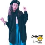 キッズ ダンス 衣装 シャツ へそ出し ヒップホップ 黒