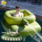 ショッピング浮き輪 子供 戦車 装甲車 浮き輪 プール 大人用 子供用 海 ビックフロート 水上 レジャー フローティングベッド 夏休み 旅行 アウトドア レジャー