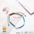  ножной браслет женский мужской аксессуары пара шея браслет код шнур шнурок бисер Star звезда регулировщик размер регулировка возможность 