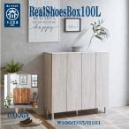 シューズボックス 下駄箱 靴箱 玄関収納 おしゃれ 日本製 国産 幅100 奥行き35 高さ101 靴 収納 脚付き ロータイプ 板戸 約20足収納可能 送料無料