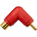 RCA L type переходник красный мужской - женский 