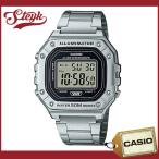 CASIO W-218HD-1A Casio наручные часы цифровой STANDARD стандартный мужской черный серебряный 