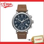 TIMEX TW2T68900 タイメックス 腕時計 アナログ スタンダード メンズ ネイビー ブラウン シルバー