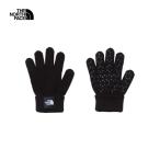 THE NORTH FACE Kids Knit Glove NNJ62200 Kids вязаный перчатка перчатки Logo нашивка скольжение прекращение чёрный нет шитье защищающий от холода The * North * лицо стандартный обращение магазин 