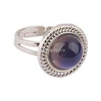 Yahoo! Yahoo!ショッピング(ヤフー ショッピング)ノーブランド品合金製 カラーチェンジ ムードリング ラウンド形 （シルバー）