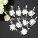 約10個入り ブローチピン・ウラピン ヘアピン 両用  アクセサリーパーツ・金具   2ホール 4.4cm シルバー 業務用卸パック