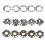 50セット スナップボタン   シルバー  DIY (9.5mm)
