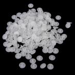 ノーブランド品 樹脂製 ファスナーボタン スナップボタン ドットボタン ホワイト 約100セット