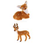 2Pieces миниатюра настоящий . олень. украшение. изображение модель Home подарок оборудование орнамент 