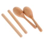 4ピース/個マラカスガラガラシェーカードラムスティックセットパーカッションキッズ教育玩具