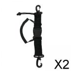 2xScubaダイビングストラップコイルストラップ（クイックリリースバックルとカメラ用クリップ付き）