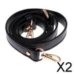 Yahoo! Yahoo!ショッピング(ヤフー ショッピング)2x調整可能な本革ショルダーバッグストラップハンドル交換用ブラック