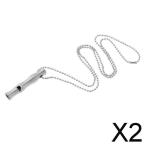 2x срочный безопасность свисток уличный Survival водонепроницаемый нержавеющая сталь сталь свисток 