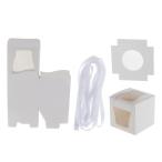 3x12 /セットクラフト紙ケーキカップケーキボックスベーカリー結婚披露宴の好意ギフトホワイト